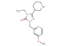 4-ethyl-2-[(4-methoxy-2-pyridinyl)methyl]-5-(3-piperidinyl)-2,4-dihydro-3H-1,2,4-triazol-3-one dihydrochloride