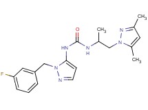 N-[2-(3,5-dimethyl-1H-pyrazol-1-yl)-1-methylethyl]-N'-[1-(3-fluorobenzyl)-1H-pyrazol-5-yl]urea