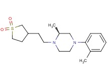 1-[2-(1,1-dioxidotetrahydro-3-thienyl)ethyl]-2-methyl-4-(2-methylphenyl)piperazine bis(trifluoroacetate)