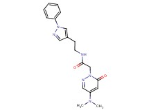 2-[4-(dimethylamino)-6-oxo-1(6H)-pyridazinyl]-N-[2-(1-phenyl-1H-pyrazol-4-yl)ethyl]acetamide