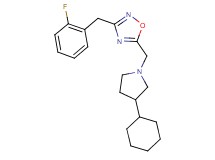 5-[(3-cyclohexyl-1-pyrrolidinyl)methyl]-3-(2-fluorobenzyl)-1,2,4-oxadiazole
