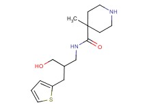 N-[3-hydroxy-2-(2-thienylmethyl)propyl]-4-methyl-4-piperidinecarboxamide hydrochloride