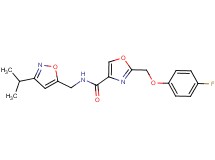 2-[(4-fluorophenoxy)methyl]-N-[(3-isopropyl-5-isoxazolyl)methyl]-1,3-oxazole-4-carboxamide