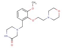 4-[3-methoxy-2-(2-morpholin-4-ylethoxy)benzyl]piperazin-2-one