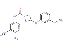 N-(3-cyano-4-methylphenyl)-3-(3-ethylphenoxy)azetidine-1-carboxamide