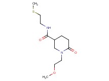 1-(2-methoxyethyl)-N-[2-(methylthio)ethyl]-6-oxo-3-piperidinecarboxamide