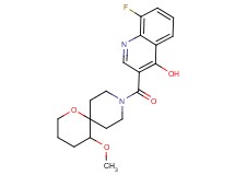 8-fluoro-3-[(5-methoxy-1-oxa-9-azaspiro[5.5]undec-9-yl)carbonyl]-4-quinolinol