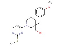{3-(3-methoxybenzyl)-1-[2-(methylthio)pyrimidin-4-yl]piperidin-3-yl}methanol