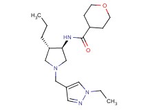 N-{rel-(3R,4S)-1-[(1-ethyl-1H-pyrazol-4-yl)methyl]-4-propyl-3-pyrrolidinyl}tetrahydro-2H-pyran-4-carboxamide hydrochloride