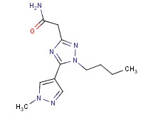 2-[1-butyl-5-(1-methyl-1H-pyrazol-4-yl)-1H-1,2,4-triazol-3-yl]acetamide
