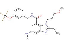 5-amino-2-ethyl-1-(3-methoxypropyl)-N-[3-(trifluoromethoxy)benzyl]-1H-benzimidazole-7-carboxamide