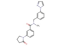 N-methyl-3-(2-oxo-1-pyrrolidinyl)-N-[3-(1H-pyrazol-1-yl)benzyl]benzamide