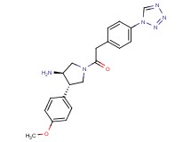 (3R*,4S*)-4-(4-methoxyphenyl)-1-{[4-(1H-tetrazol-1-yl)phenyl]acetyl}pyrrolidin-3-amine