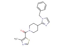 4-(1-benzyl-1H-imidazol-2-yl)-1-[(4-methyl-1,3-thiazol-5-yl)carbonyl]piperidine