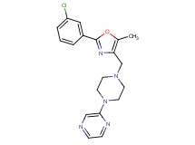 2-(4-{[2-(3-chlorophenyl)-5-methyl-1,3-oxazol-4-yl]methyl}-1-piperazinyl)pyrazine