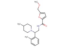 5-(methoxymethyl)-N-[2-(2-methylphenyl)-2-(4-methylpiperidin-1-yl)ethyl]-2-furamide