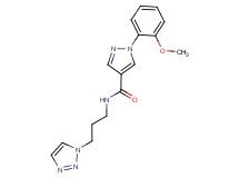 1-(2-methoxyphenyl)-N-[3-(1H-1,2,3-triazol-1-yl)propyl]-1H-pyrazole-4-carboxamide