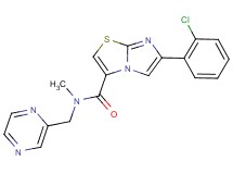 6-(2-chlorophenyl)-N-methyl-N-(2-pyrazinylmethyl)imidazo[2,1-b][1,3]thiazole-3-carboxamide