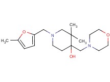 3,3-dimethyl-1-[(5-methyl-2-furyl)methyl]-4-(morpholin-4-ylmethyl)piperidin-4-ol