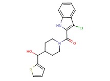 {1-[(3-chloro-1H-indol-2-yl)carbonyl]piperidin-4-yl}(2-thienyl)methanol