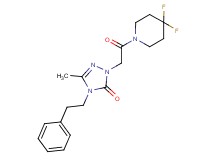 2-[2-(4,4-difluoro-1-piperidinyl)-2-oxoethyl]-5-methyl-4-(2-phenylethyl)-2,4-dihydro-3H-1,2,4-triazol-3-one