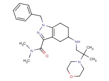 1-benzyl-N,N-dimethyl-5-{[2-methyl-2-(4-morpholinyl)propyl]amino}-4,5,6,7-tetrahydro-1H-indazole-3-carboxamide