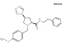 (4S)-1-[4-(methylthio)benzyl]-N-(2-phenylethyl)-4-(1H-tetrazol-1-yl)-L-prolinamide