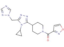 4-[4-cyclopropyl-5-(1H-1,2,4-triazol-1-ylmethyl)-4H-1,2,4-triazol-3-yl]-1-(isoxazol-3-ylcarbonyl)piperidine