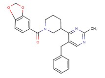 4-[1-(1,3-benzodioxol-5-ylcarbonyl)-3-piperidinyl]-5-benzyl-2-methylpyrimidine