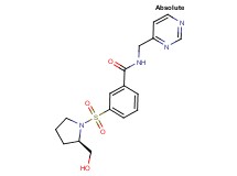 3-{[(2R)-2-(hydroxymethyl)pyrrolidin-1-yl]sulfonyl}-N-(pyrimidin-4-ylmethyl)benzamide