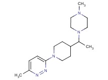 3-methyl-6-{4-[1-(4-methyl-1-piperazinyl)ethyl]-1-piperidinyl}pyridazine