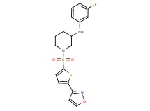 N-(3-fluorophenyl)-1-{[5-(3-isoxazolyl)-2-thienyl]sulfonyl}-3-piperidinamine