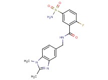 5-(aminosulfonyl)-N-[(1,2-dimethyl-1H-benzimidazol-5-yl)methyl]-2-fluorobenzamide