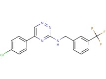 5-(4-chlorophenyl)-N-[3-(trifluoromethyl)benzyl]-1,2,4-triazin-3-amine