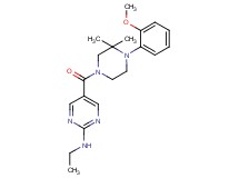 N-ethyl-5-{[4-(2-methoxyphenyl)-3,3-dimethyl-1-piperazinyl]carbonyl}-2-pyrimidinamine