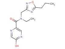 N-ethyl-5-hydroxy-N-[(5-propyl-1,2,4-oxadiazol-3-yl)methyl]pyrazine-2-carboxamide