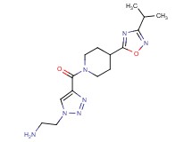 2-(4-{[4-(3-isopropyl-1,2,4-oxadiazol-5-yl)piperidin-1-yl]carbonyl}-1H-1,2,3-triazol-1-yl)ethanamine