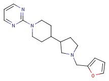 2-{4-[1-(2-furylmethyl)-3-pyrrolidinyl]-1-piperidinyl}pyrimidine