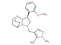 (2R*,3S*,6R*)-5-[(1,5-dimethyl-1H-pyrazol-4-yl)methyl]-3-(2-methoxyphenyl)-1,5-diazatricyclo[5.2.2.0~2,6~]undecane