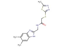 N-[(5,6-dimethyl-1H-benzimidazol-2-yl)methyl]-2-[(5-methyl-1,3,4-thiadiazol-2-yl)thio]acetamide