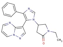 1-ethyl-4-(4-phenyl-5-pyrazolo[1,5-a]pyrimidin-3-yl-1H-imidazol-1-yl)pyrrolidin-2-one