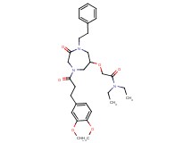 2-{[4-[3-(3,4-dimethoxyphenyl)propanoyl]-2-oxo-1-(2-phenylethyl)-1,4-diazepan-6-yl]oxy}-N,N-diethylacetamide