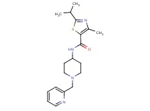 2-isopropyl-4-methyl-N-[1-(pyridin-2-ylmethyl)piperidin-4-yl]-1,3-thiazole-5-carboxamide