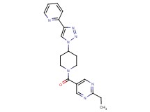 2-ethyl-5-{[4-(4-pyridin-2-yl-1H-1,2,3-triazol-1-yl)piperidin-1-yl]carbonyl}pyrimidine