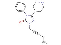 2-(2-pentyn-1-yl)-4-phenyl-5-(4-piperidinyl)-2,4-dihydro-3H-1,2,4-triazol-3-one hydrochloride