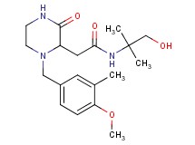 N-(2-hydroxy-1,1-dimethylethyl)-2-[1-(4-methoxy-3-methylbenzyl)-3-oxo-2-piperazinyl]acetamide