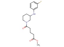 methyl 5-{3-[(3-fluorophenyl)amino]-1-piperidinyl}-5-oxopentanoate