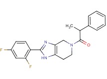 2-(2,4-difluorophenyl)-5-(2-phenylpropanoyl)-4,5,6,7-tetrahydro-1H-imidazo[4,5-c]pyridine