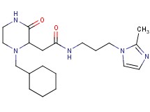 2-[1-(cyclohexylmethyl)-3-oxo-2-piperazinyl]-N-[3-(2-methyl-1H-imidazol-1-yl)propyl]acetamide