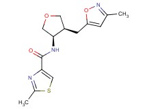 2-methyl-N-{(3R*,4S*)-4-[(3-methylisoxazol-5-yl)methyl]tetrahydrofuran-3-yl}-1,3-thiazole-4-carboxamide